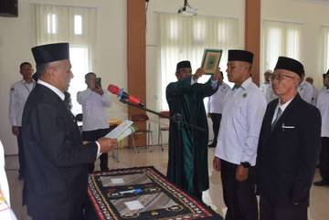 Kankemenag Bener Meriah Lantik Kepala dan Pengawas Madrasah