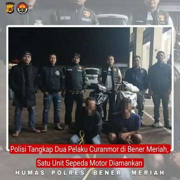 Polisi Tangkap Dua Pelaku Curanmor di Bener Meriah