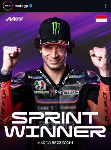 Sprint MotoGP Indonesia 2025: Bezzecchi ga ada obat