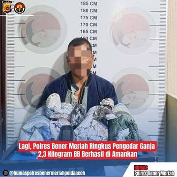 Polres Bener Meriah Ringkus Pengedar Ganja
