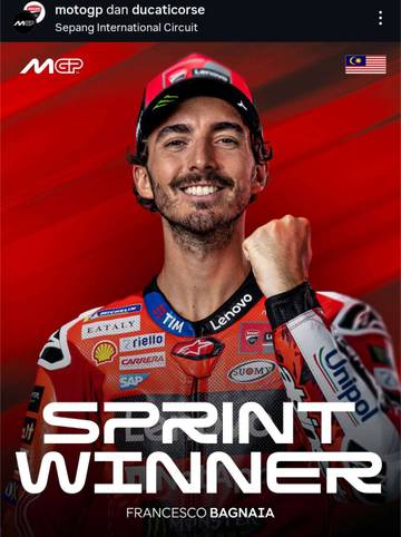 Hasil Sprint MotoGP Malaysia 2025: Pecco Is Back 