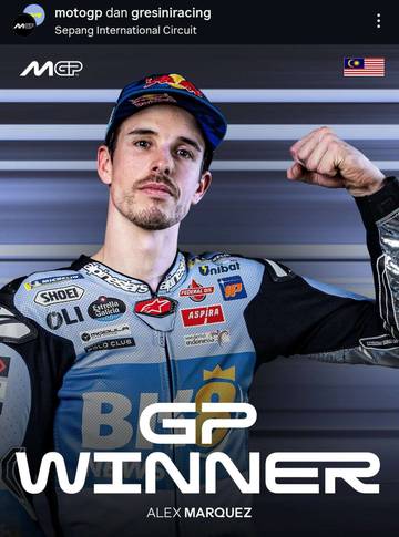 Hasil MotoGP Malaysia 2025: Alex Marquez Sang Juara