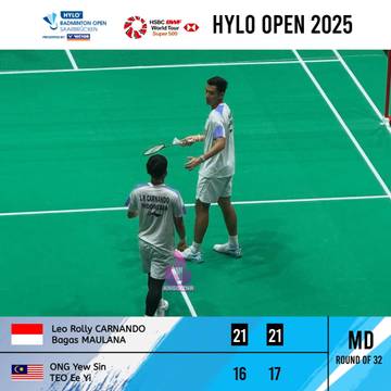 Leo/Bagas  Buka Langkah Manis di Hylo Open 2025