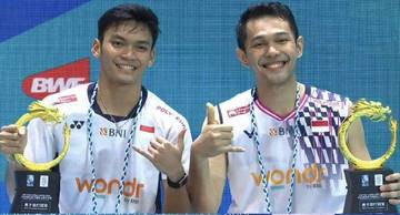 Fajar/Fikri Lolos ke  16 Besar Hylo Open 2025