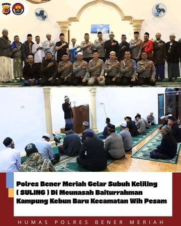 Polres Bener Meriah  Subuh Keliling di Meunasah Baiturrahman