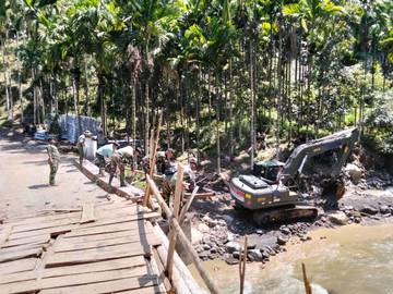 Jembatan Meriah Jaya Mulai Dibangun