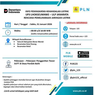 Recovery Tower SUTT Ketol, PLN: Malam Listrik Menyala