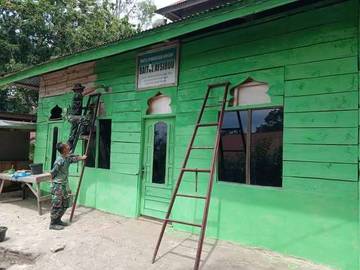 Kepedulian TNI, Koramil 04/PRG Cat Tempat Ibadah 