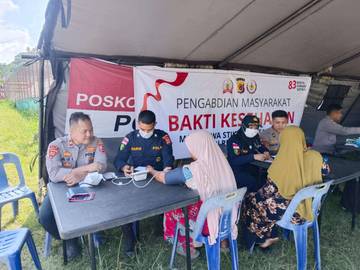 Mahasiswa STIK-PTIK  Bakti Kesehatan di Pengungsian Jamur Ujung