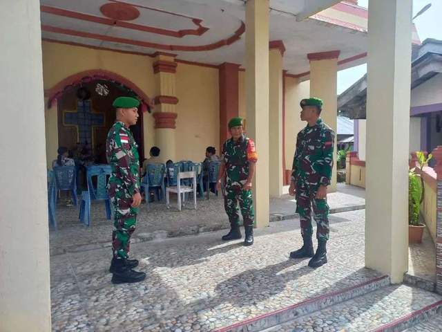 ​Babinsa Pastikan Ibadah Gereja di Miangas Kondusif