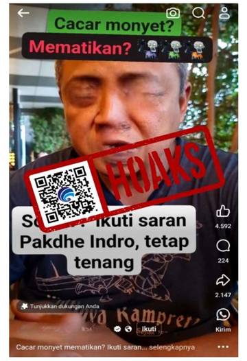 Antioksidan Bisa Atasi Virus Cacar Monyet Tidak Terbukti
