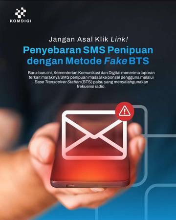 Kemkomdigi Tegas Tindak Pelaku Penipuan SMS Lewat Fake BTS