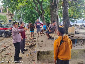 ​Kapolsek Melonguane Sosialisasikan Mudik Aman Keluarga Nyaman