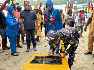 ​Danlanal Melonguane Resmikan Daerah Pariwisata Nusa Indah Lobo