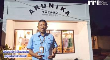 Kedai kopi minimalis di Perbatasan Indonesia - Filipina