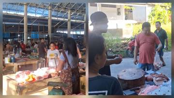 ​H-1 Natal,Harga Daging di Melonguane Fluktuatif