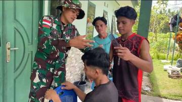  Remaja Perbatasan Marampit Dibekali Keterampilan Pangkas Rambut