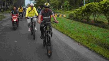 Bupati Asahan Gowes, Promosikan Hidup Sehat