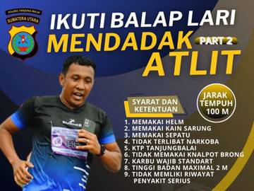 Polres Tanjungbalai Gelar Lomba Balap Lari Mendadak Atlit