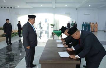 Pemkab Asahan Lantik Tiga Pejabat Tinggi