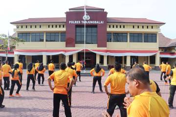 Polres Tanjungbalai Gelar Olahraga Bersama
