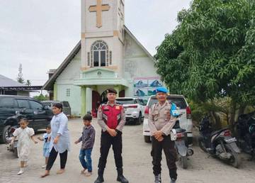 Polres Tanjungbalai Amankan Ibadah Minggu Sepuluh Gereja