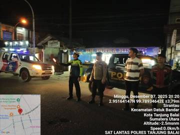 Polres Tanjungbalai Cegah Balap Liar Malam Hari