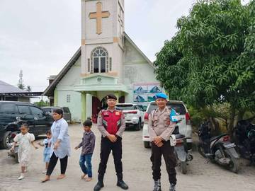 Polres Tanjungbalai Amankan Ibadah Minggu di Sepuluh Gereja