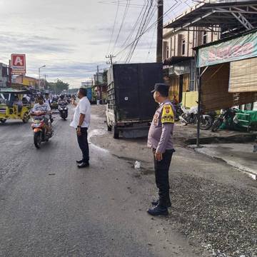 Polres Tanjungbalai Sebar Personel Atasi Kemacetan Pagi