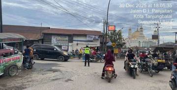 Polres Tanjungbalai Gelar Patroli Sore Amankan Arus Lalu Lintas