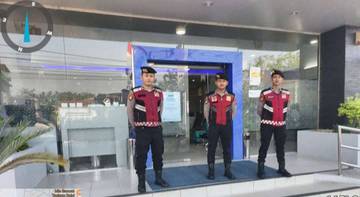 Sat Samapta Polres Tanjungbalai Jaga Kawasan Perbankan