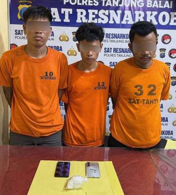 Polres Tanjungbalai Gagalkan Peredaran Sabu, Tiga Pemuda Diringkus