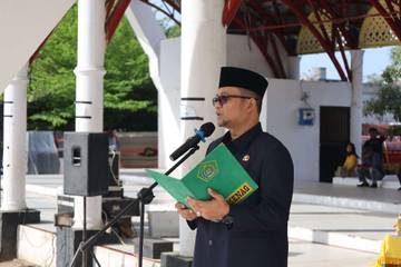 Fadly Pimpin Upacara HAB Kemenag Ke-80 di Tanjungbalai