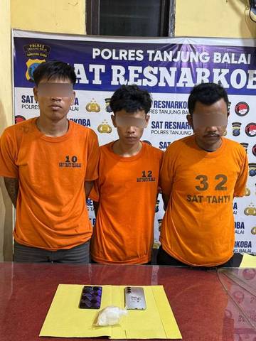 Polisi Tangkap Tiga Pengedar Narkoba di Teluk Nibung