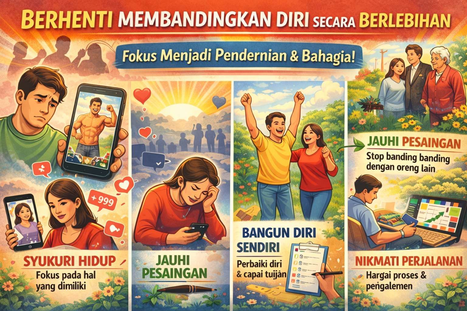 Berhenti Bandingkan Diri Secara Berlebihan Demi Kesehatan Mental
