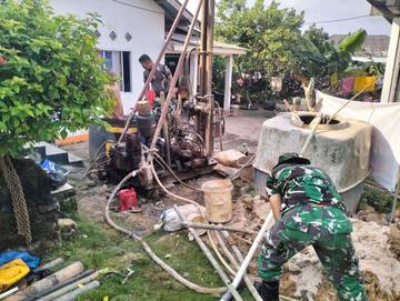 Bhakti Kodim 0315/Tanjungpinang Bangun Sumur Bor