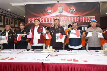 Polda Kepri Musnahkan Barang Bukti Narkotika