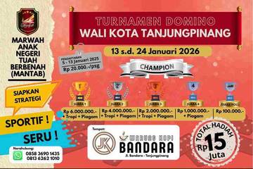 Turnamen Domino Wali Kota Tanjungpinang Digelar