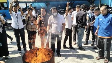 BNNP Musnahkan Barang Bukti Narkotika dari Empat Tersangka