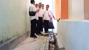 Wali Kota Tinjau Dampak Longsor SMPN 12 Tarakan