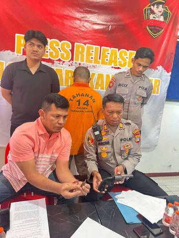 Polsek Tarakan Timur Ungkap Kasus Kepemilikan Senpi Rakitan