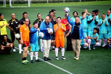PWI Main Bola Bareng ANTARA, TVRI, dan RRI