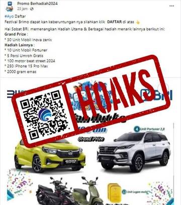 (HOAKS) Undian Berhadiah HUT ke-128 BRI 
