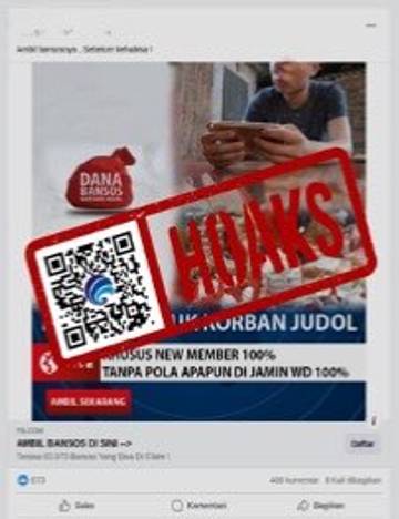 (HOAKS) Bansos untuk Korban Judi Online