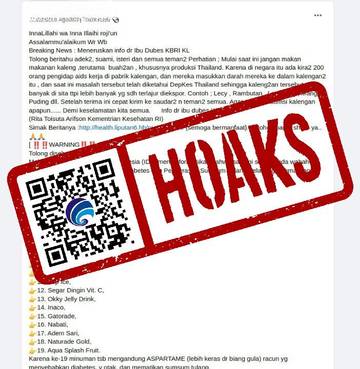 HOAKS Bahaya Makanan Impor Thailand 