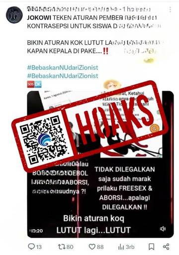 (Hoaks) Pemerintah Fasilitasi Pemberian Alat Kontrasepsi untuk Remaja