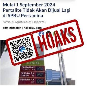 (Hoaks) BBM Pertalite Stop Dijual di SPBU Pertamina