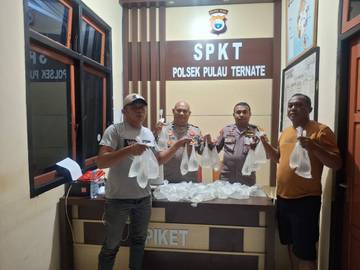 Polsek Pulau Ternate Amankan 53 Kantong Cap Tikus
