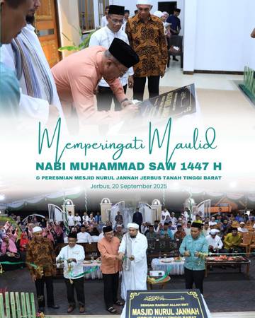 Masjid Nurul Jannah Diresmikan Bersamaan Peringatan Maulid