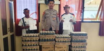Polres Halteng Gagalkan Penyelundupan Belasan Karton Bir Hitam